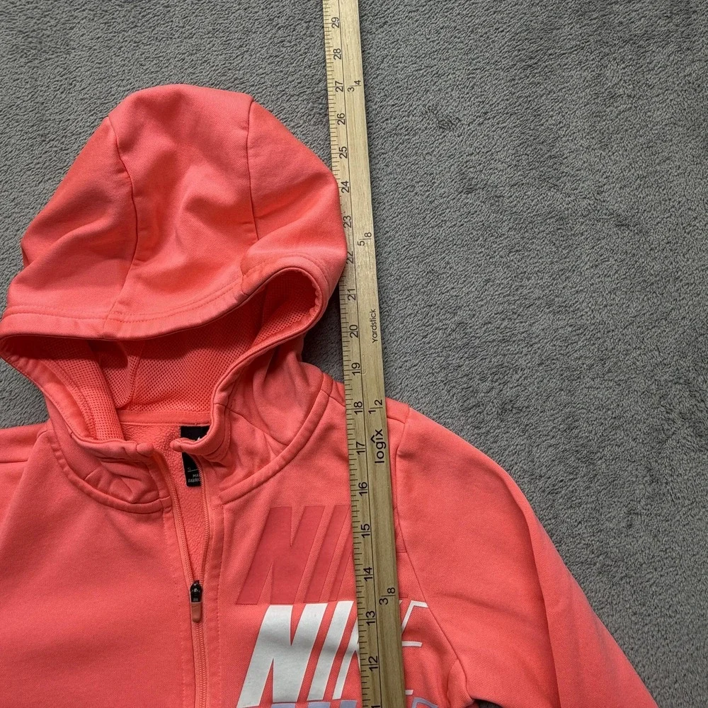 Nike Hoodie Youth Small‎ Pink Dri-FIT Full Zip Fleece Gradient Logo CJ4374-640